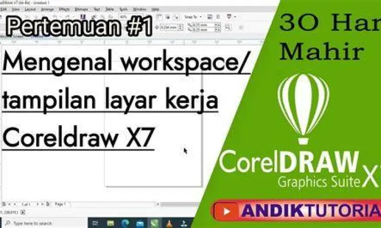 Fitur kustomisasi workspace pada CorelDRAW X7