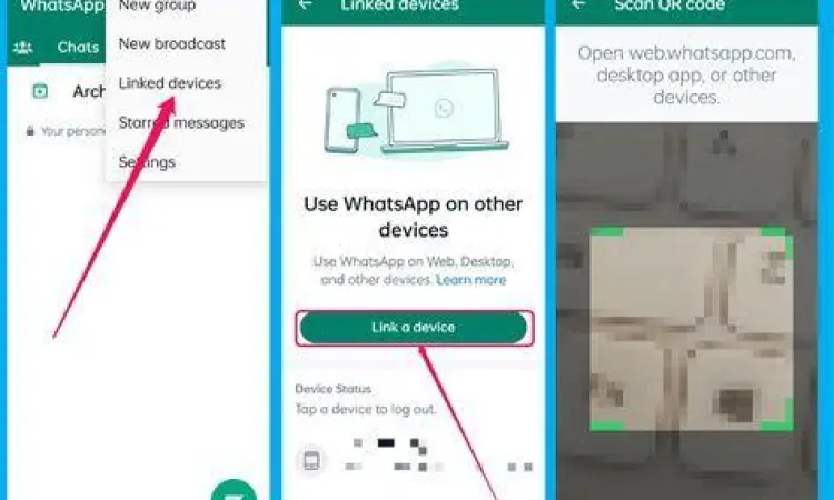 Menu Linked Devices Menu tautkan perangkat di aplikasi WhatsApp