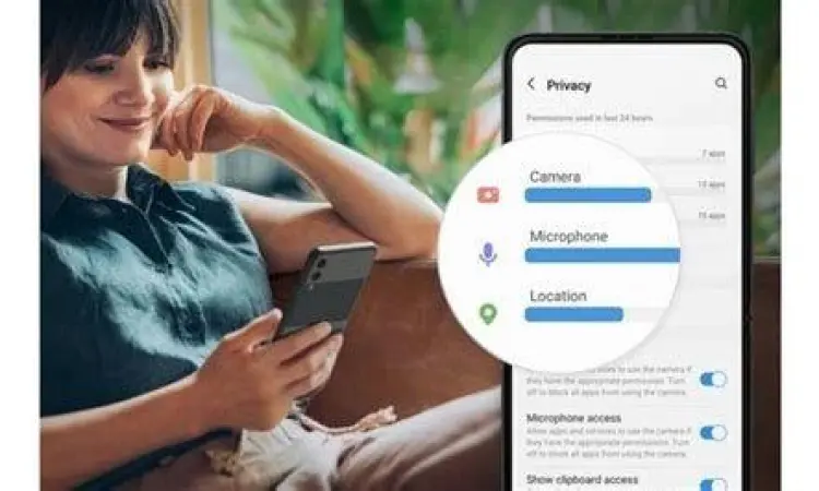 Menu pengaturan izin aplikasi di smartphone