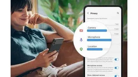 Setting Keamanan Aplikasi Menu pengaturan izin aplikasi di smartphone
