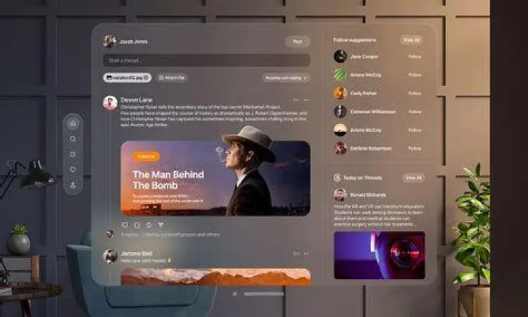 Antarmuka aplikasi biru yang modern dan intuitif