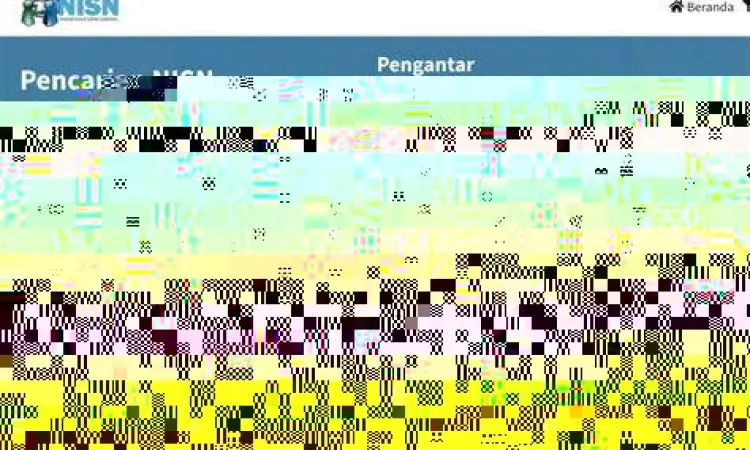 Halaman beranda website NISN Kemendikbud