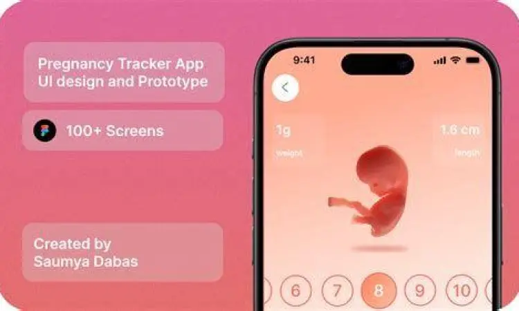 Fitur Aplikasi Kehamilan Antarmuka aplikasi kehamilan modern dengan grafik perkembangan