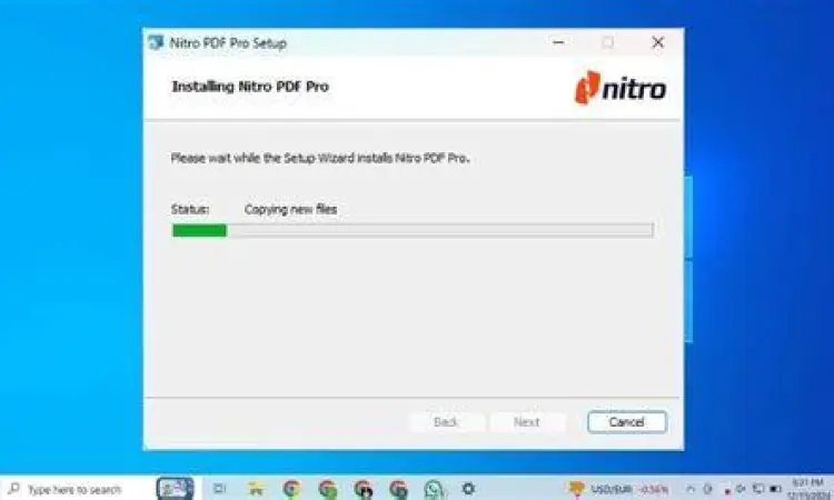 Proses instalasi Nitro Pro PDF di Windows