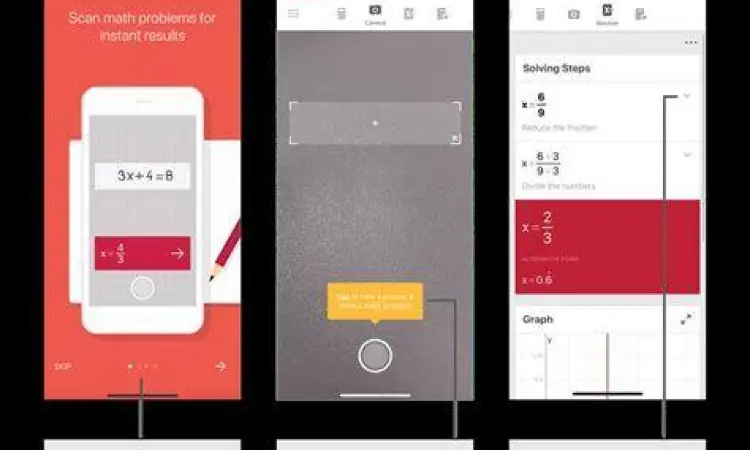 Review Photomath Antarmuka aplikasi Photomath