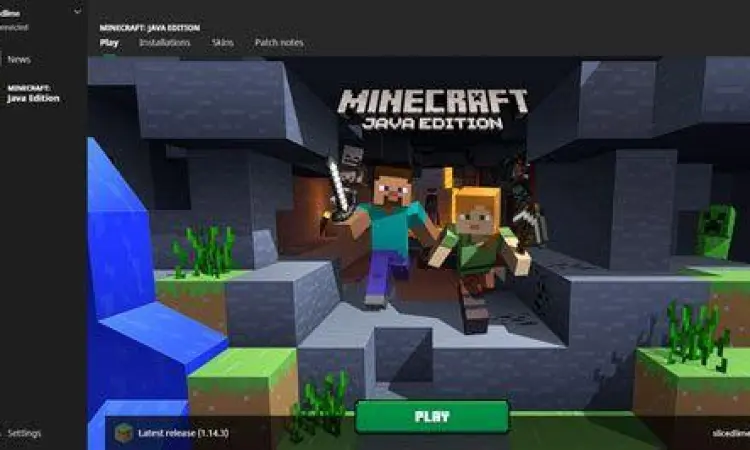 Tampilan Launcher Minecraft untuk Update 1.18