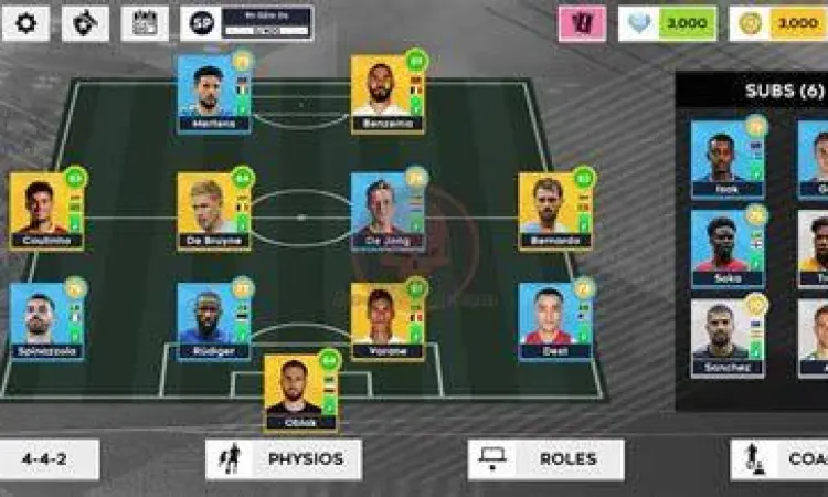 Mod Menu DLS 2022 Interface mod menu pada dls 2022