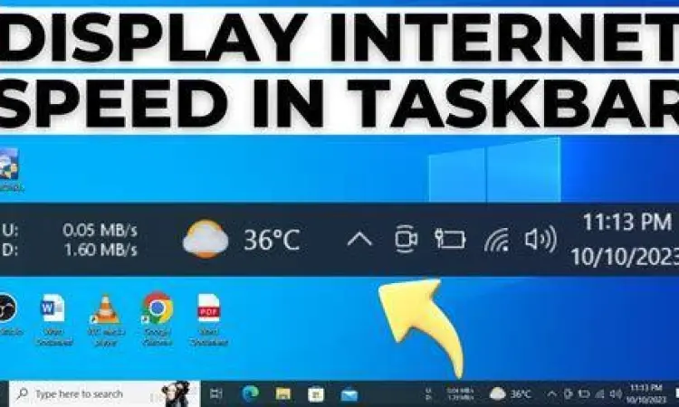 Monitoring internet di taskbar