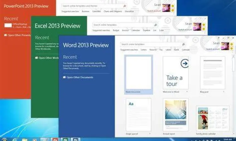 Tampilan beranda Microsoft Office 2013