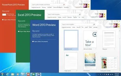 Microsoft Office 2013 Interface Tampilan beranda Microsoft Office 2013