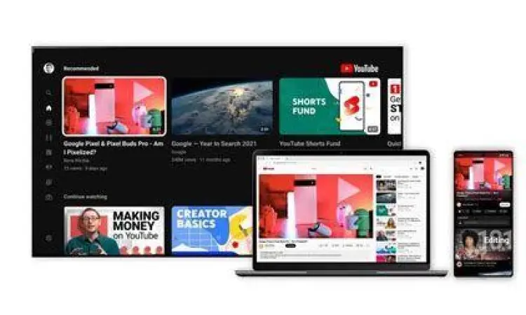 tampilan antarmuka youtube di browser mobile