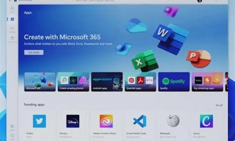 Tampilan antarmuka Microsoft Store di Windows 11