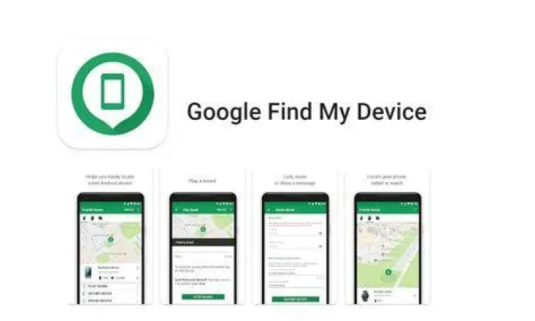 Tampilan antarmuka Google Find My Device