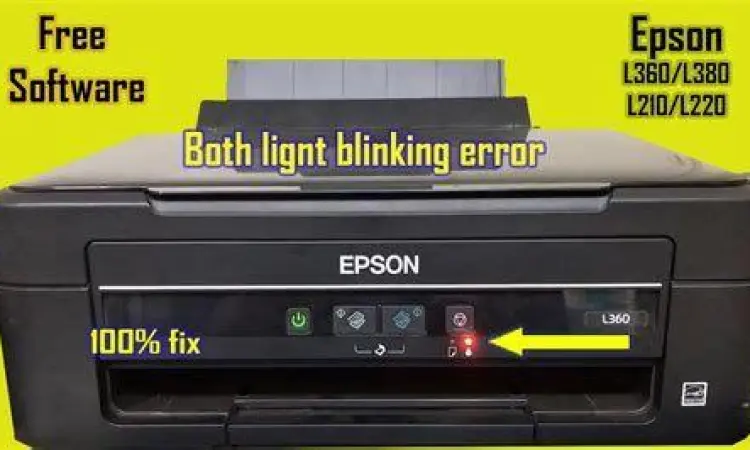 Lampu printer Epson L360 berkedip bergantian
