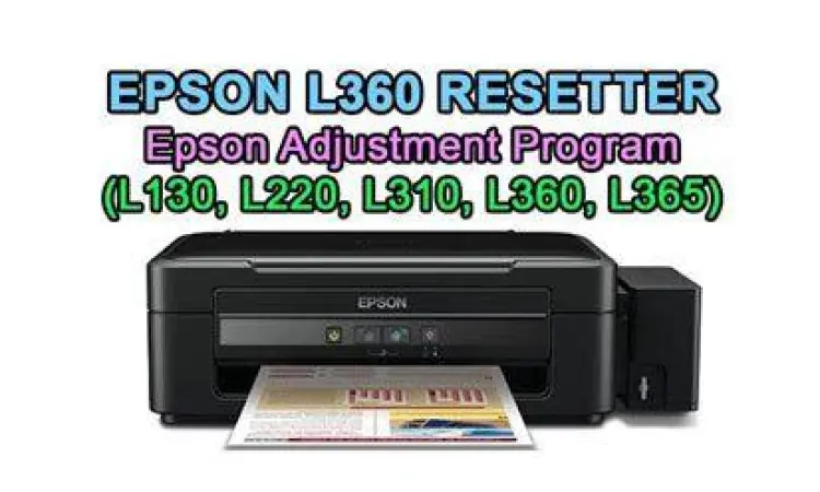Menu utama Epson Adjustment Program L360