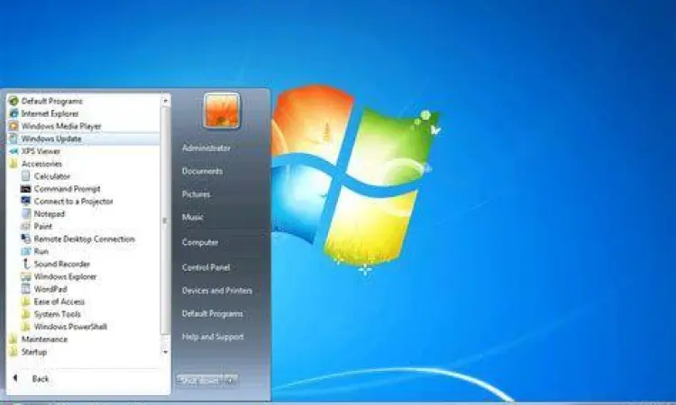 Tampilan desktop klasik Windows 7