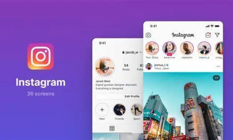 Instagram di App Store Tampilan aplikasi Instagram di Play Store dan App Store