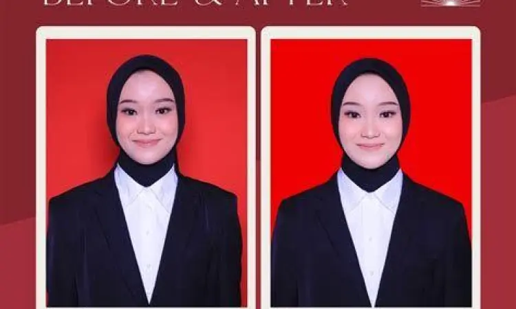 Perbandingan Hasil Edit Perbandingan foto biasa dengan hasil edit jas online