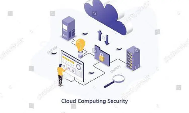 Ilustrasi perlindungan data server cloud