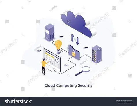 Keamanan Cloud Server Ilustrasi perlindungan data server cloud
