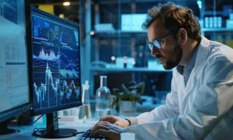 Peneliti sedang menganalisis data statistik