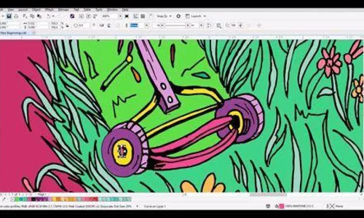 Contoh karya vektor menggunakan Corel Draw X8