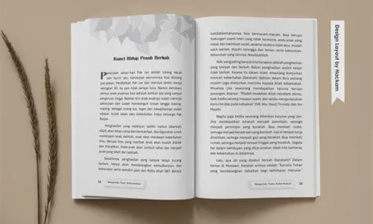 Desain layout cerita fiksi visual yang menarik