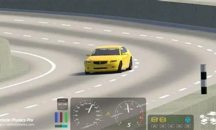 Mesin Fisika Realistis Simulasi kerusakan mobil realistis di Extreme Car Driving Simulator