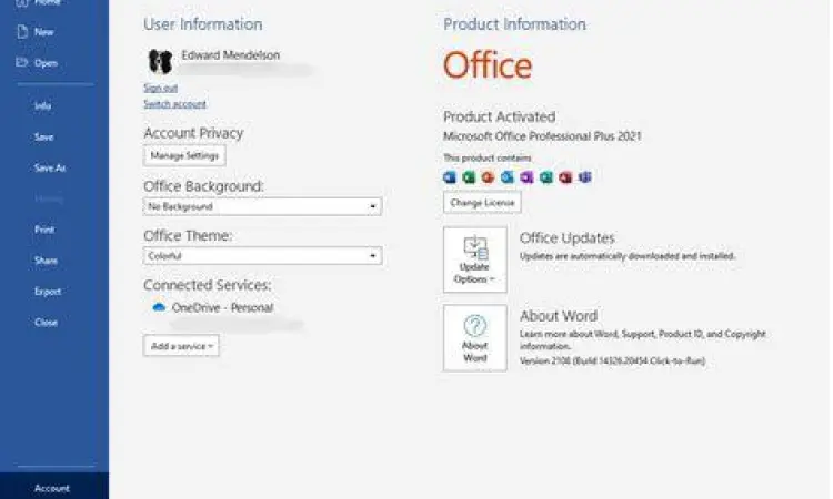 Antarmuka Office 2021 Tampilan antarmuka modern Microsoft Office 2021
