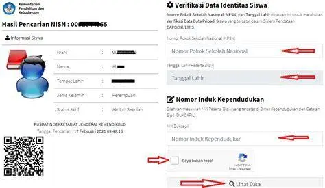 Verifikasi Data Siswa Halaman verifikasi data siswa di portal dapodik