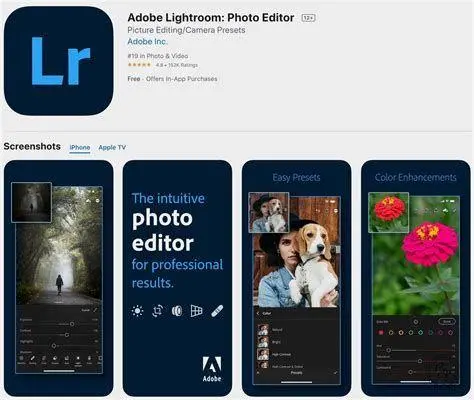 Interface Adobe Lightroom Mobile Antarmuka pengguna Adobe Lightroom di perangkat Android dan iOS