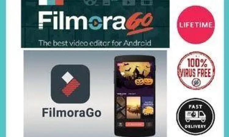 Interface aplikasi FilmoraGo Pro dengan fitur premium
