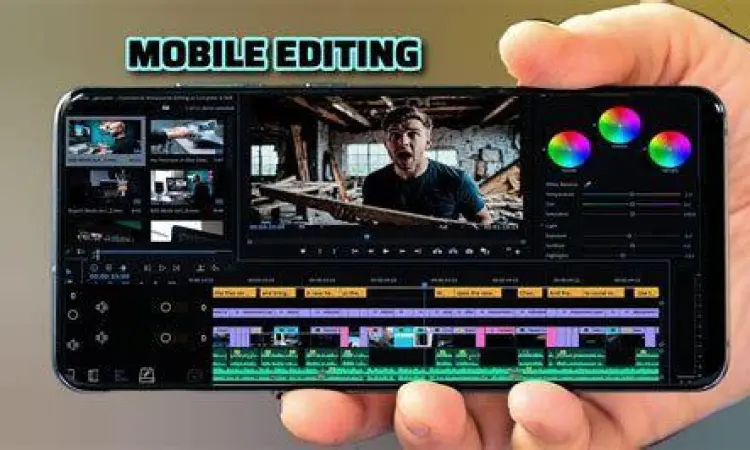 Proses editing video di smartphone