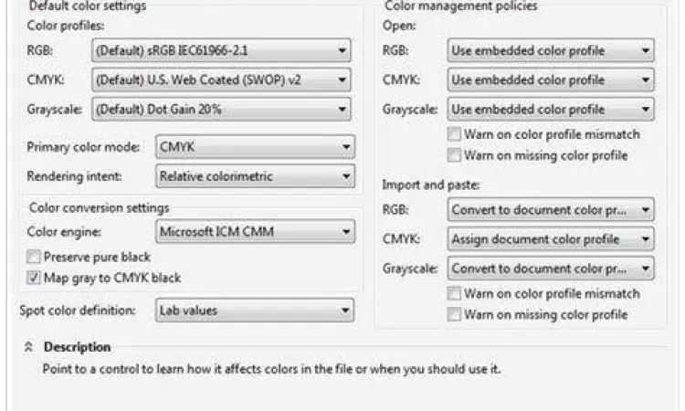 Pengaturan Color Management Corel Draw X7