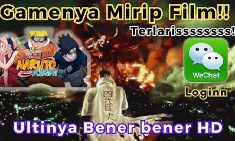 Halaman login Naruto Mobile Fighter APK menggunakan WeChat