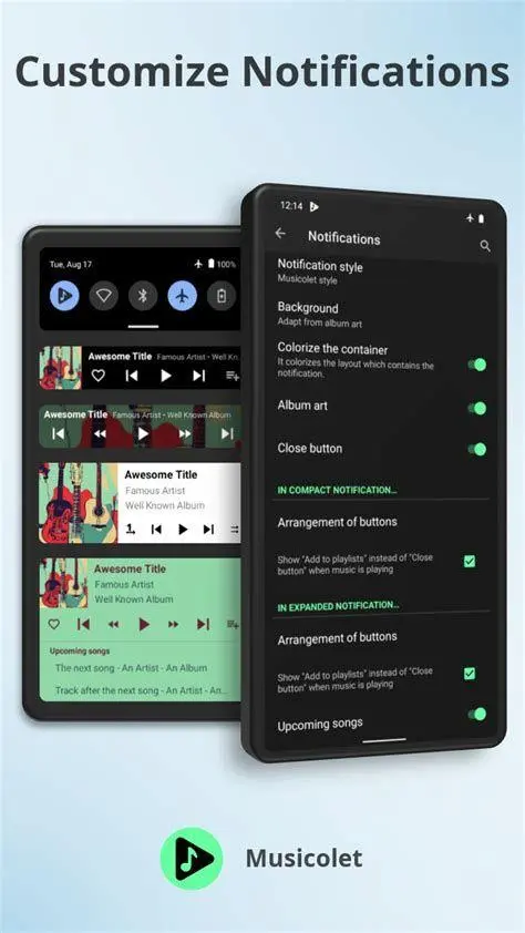 Musicolet Music Player Tampilan aplikasi pemutar musik offline Musicolet