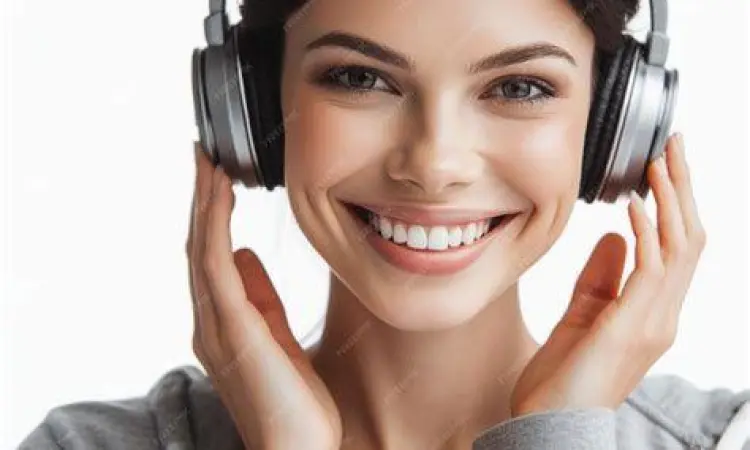 Mendengarkan musik dengan headphone kualitas tinggi