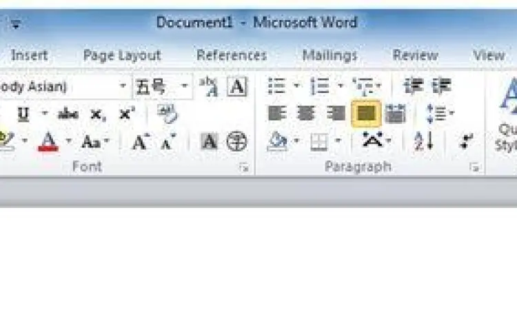 Tampilan Ribbon UI pada Office 2010