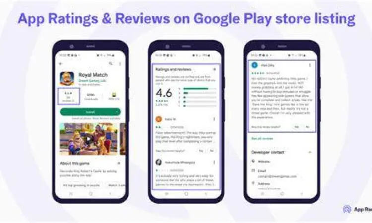 Tampilan rating dan ulasan di Google Play Store