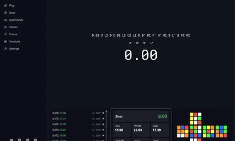 aplikasi timer rubik profesional dengan statistik