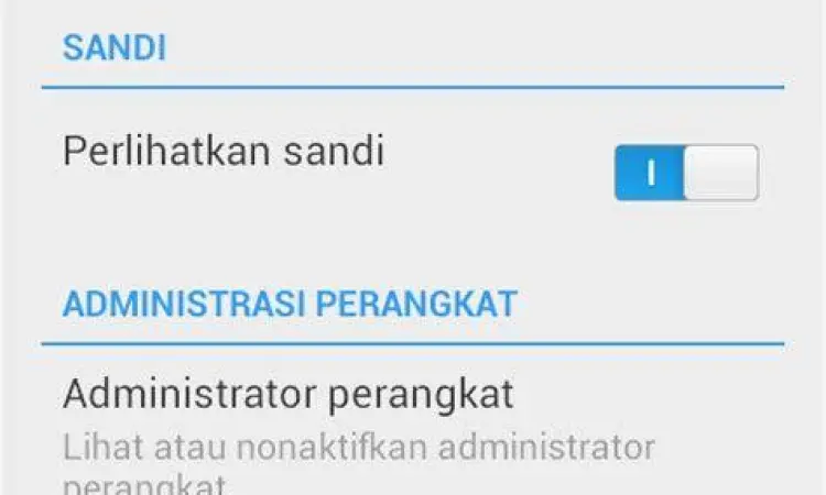 Pengaturan Keamanan Android Menu pengaturan keamanan android untuk instalasi apk
