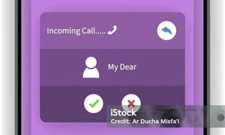 Panggilan masuk dari nomor tidak dikenal dengan prefix 0877