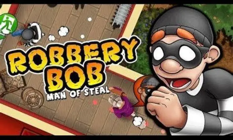 Bob menghindari penjaga di Robbery Bob 2