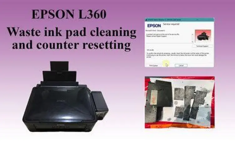 Membersihkan bantalan tinta Epson L360 secara fisik