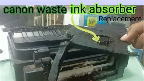Maintenance Ink Absorber Busa pembuangan tinta printer Canon MP287 yang penuh
