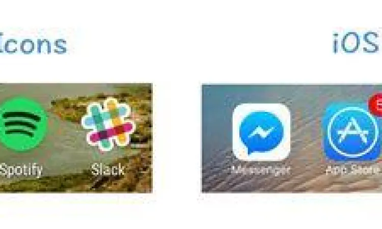 Standar Ikon Platform Perbandingan standar ikon iOS dan Android