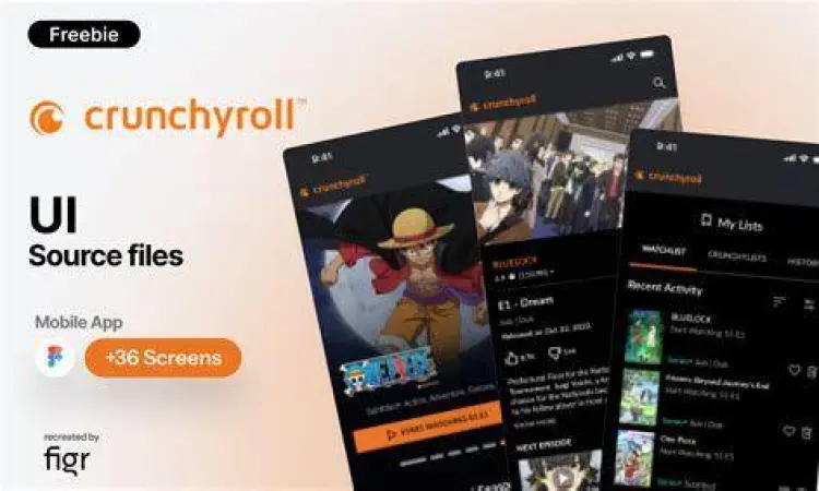 Crunchyroll Mobile Experience Tampilan aplikasi Crunchyroll