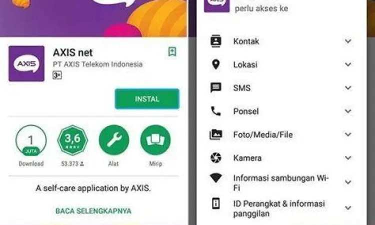 Grafik pemantauan kuota di AXISnet