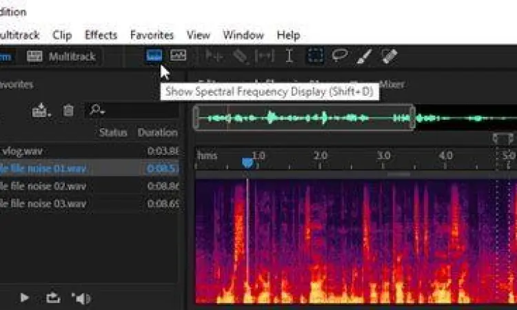 Visualisasi spektral Adobe Audition 1.5