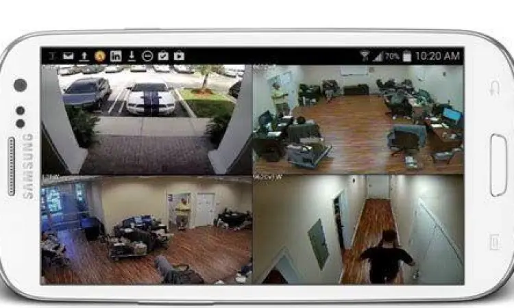 Tampilan antarmuka aplikasi cctv dengan fitur multi-channel